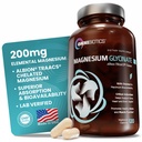 OmniBiotics Magnezyum Glycinate Supplement –% 100 Pure Albion TRAACS Bisglycinate Chelate for Sleep, Muscle, Nerve & Heart Health – 120 Vegan Capsules