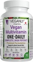Vegan Multivitamin One-Daily, (90 Veg Tabletleri). Bitki bazlı, Vegan veya Vejetaryen Diyetler için tam Beslenme Desteği. B12 & D3'te Yüksek Potency ile 26 Essentials.