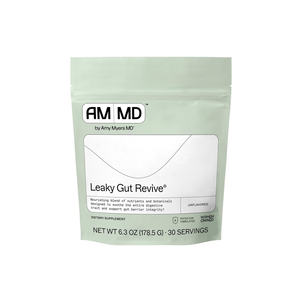 Amy Myers MD Leaky Gut Revive - Gluten-Free & Non-Dairy - Sağlıklı Gut Desteği için Botanik Yemekleri - Prebiyotik Fiber, Terpery Elm Bark & Marshmallow Root - 6.3 oz (30 hizmet)