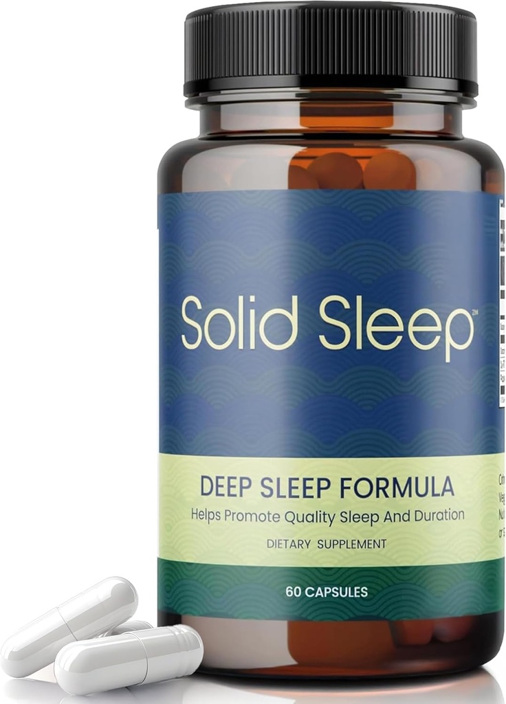 Deep Sleep Formula, Natural Sleep Aid Without Melatonin, Magnezyum Bisglycinate, L. Theanine, Inositol, Sleep Pills for Yetişkinler, 60 Vegan Capsules