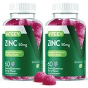 VITEEY Çinko Erkekler ve Kadınlar için Gummies - Çinko 50 mg - Immune Boost & Skin Health - Vegan, Gluten Free - 120