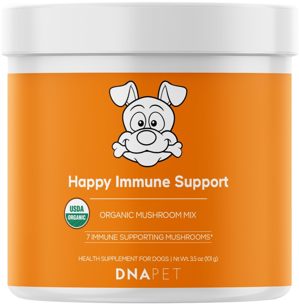 Mutlu Immunity USDA sertifikalı Organik Mushroom Kompleksi Köpekler, Organik Cordyceps Shiitake Reishi, Vegan Mushroom Blend Toz Canine Supplement, Advanced Mushroom Mix, Non-GMO, 3.5 ozroom Mix, Non-GMO, 3.5 ozroom Mix,
