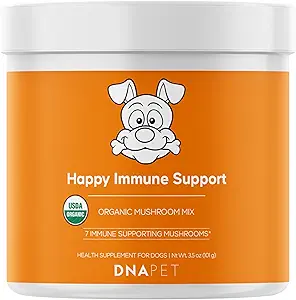 Mutlu Immunity USDA sertifikalı Organik Mushroom Kompleksi Köpekler, Organik Cordyceps Shiitake Reishi, Vegan Mushroom Blend Toz Canine Supplement, Advanced Mushroom Mix, Non-GMO, 3.5 ozroom Mix, Non-GMO, 3.5 ozroom Mix,