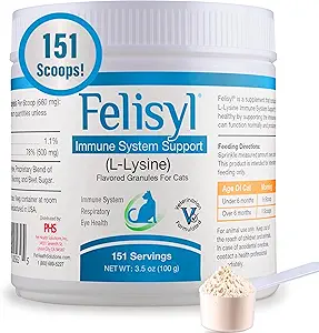 Felisyl Immune System Support (L-Lysine) Cats 3.5oz (100g) için Granules