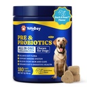 Köpekler için Probiyotikler - Digestive Health, Yeast, Itchy Skin, Gut Health, Immune & Skin - 6 Milyar CFUs, 180 Soft Chews, Duck & Pear Flavor - Prebiyotiks & Digestive Enzymes