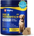 Köpekler için Probiyotikler - Digestive Health, Yeast, Itchy Skin, Gut Health, Immune & Skin - 6 Milyar CFUs, 180 Soft Chews, Duck & Pear Flavor - Prebiyotiks & Digestive Enzymes