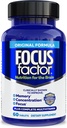 Focus Factor Nutrition for The Brain, βελτιωμένη μνήμη & συμπλήρωμα συγκέντρωσης εγκεφάλου, Πλήρης πολυβιταμίνη με βιταμίνες B6, B12, D, Bacopa Monnieri & Τυροσίνη, 60 Count