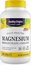 Healthy Origins Magnesium Bisglycinate Chelate (Non-GMO, Gluten Free, Cardiovascular Support, Bone Support, Neurological Support, Vegan), 360 Tablets