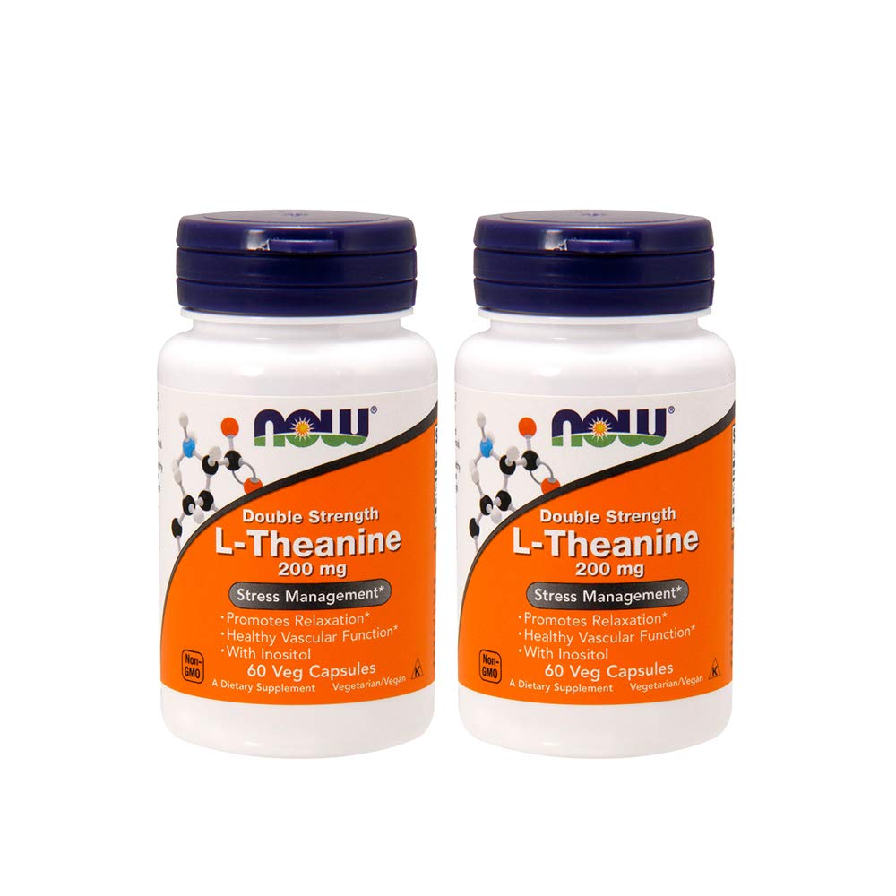 Şimdi Gıdalar L-Theanine 200 mg, 60 Sebze Capsule (2 Pack)