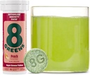 8Greens Supergreens Tabletleri | Super Greens Toz Superfood Tablet, Metabolism Immunity & Focus, Daily Greens Effervescent Tabletleri, Organik: Aloe Vera, Spirulina, Chlorella, Peach, 10 Hizmet