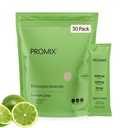 ProMix Beslenme Elektrolytes Toz Paketleri - Sugar Free, Zero Calorie, Stevia Free, Fasting Friendly, Natural Himalaya Pink Salt - Lemon Lime - 30 Hizmetler (Paket 30)