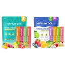 Venture Pal Sugar Free Electrolyte Toz Paketleri - Sıvı Günlük IV Hızlı Hydration & Parti Recovery için Mix | 5 Vitamin & 7 Elektrolytes / Keto Friendly | Non-GMO | sertifikalı Vegan | 16 Sticks