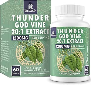 1200 MG Thunder God Vine Root Extract 20:1 συμπλήρωμα, Tripterygium Wilfordii συμπλήρωμα βοτάνων, Vegan Formula με Lei Gong Teng Extract, 60 κάψουλες