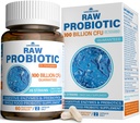 Kadınlar ve Erkekler için Çiğ Probiyotikler - 100 Milyar CFU, 35 Strains, Organik Prebiyotikler ve Digestive Enzymes for Digestive, Gut & Immune Health - Dairy, Soy ve Gluten Free, Non-GMO, 60 Vegan Capsules
