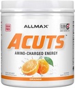 ALLMAX Beslenme AMINOCUTS (ACUTS), Amino-Charged Energy Drink with Taurin, L-Carnitine, Green Coffee Bean Extract, Orange, 30 Hizmet
