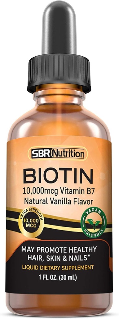 MAX Abxia Biotin Liquid Drops, 10.000 Biotin Per Hizmet, 60 Hizmet, Yapay Preservatifler, Vegan Dostu, Sağlıklı Saç Büyümesini Destekler, Güçlü Çiçeği ve Glowing Skin, ABD'de Yapıldı