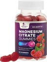 Συμπλήρωμα Gummies μαγνησίου Citrate - Υψηλή απορρόφηση, Vegan Magnesium Gummy συμπλήρωμα για ενήλικες & παιδιά, Magnesio Citrate Gummy συμπληρώματα για τους μυς, τα νεύρα, τα οστά και την καρδιά Υποστήριξη - 120 Gummies