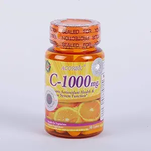 30 Pills Acorbic C 1000 Mg Vittamin C Supplement Bright Clear Faster Whitening Ascorbik Asit