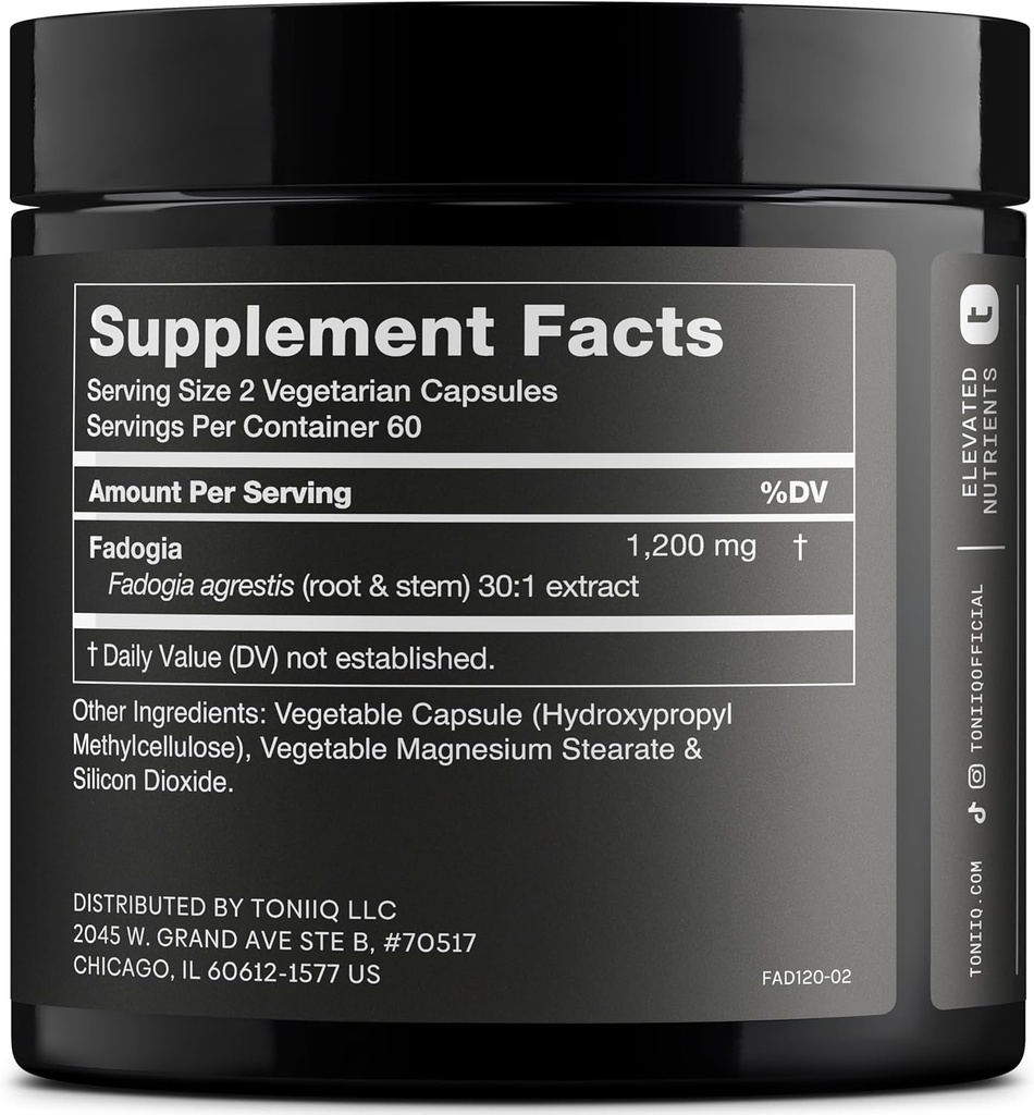 Fadogia Agrestis - Ultra High Potency 30:1 Extract - 1200mg ανά υπηρεσία - Πολύ συμπυκνωμένο - Third-party Lab Tested - 120 κάψουλες