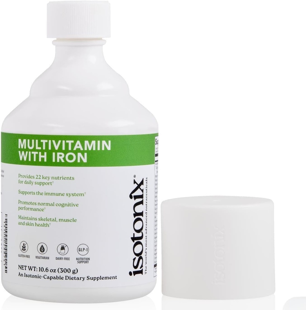 Isotonix Πολυβιταμίνη με σίδηρο - Υποστηρίζει ανοσοποιητικό σύστημα, ψυχική καθαρότητα, υγεία των οστών & ενέργεια - Ιδανικό για άνδρες, γυναίκες - Χωρίς γλουτένη, μη ΓΤΟ - 90 εξυπηρετήσεις