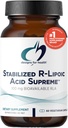 Sağlık Stabilized R-Lipoic Asit Yüksek - 100 mg RLA Supplement with Taurin - Non-GMO, Gluten Free (60 Capsules)