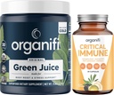 Organifi Green Juice Superfood Toz (30 Hizmet) ve Eleştirel Immune (30 Capsules) - C vitamini, Kilo Kontrol, Detox Cleanse, Stres Yardımı ve Immunity Support - Gluten Free, Vegan, Whole Food