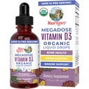 MARYRUTH'S Vitamin D3 Liquid Drops | Megadose 4000 IU | USDA Organik Sıvı Vitamin D Sprey for Yetişkinler & Çocuklar | Immune Support & Bone Health | Vegan | Gluten Free | Non-GMO | 30 Servisler