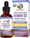 MaryRuth Organics Vitamin D3 Sıvı Drops | Megadose 4000 IU | USDA Organik Sıvı D Sprey for Yetişkinler & Çocuklar | Immune Support & Bone Health | Vegan | Gluten Free | Non-GMO | 30 Servisler