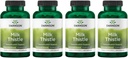 Swanson Süt Butle (Standartized) - Herbal Liver Support Supplement w/% 80 Silymarin - Doğal Formula Genel Sağlık & Wellness - (120 Capsules) (4 Pack)