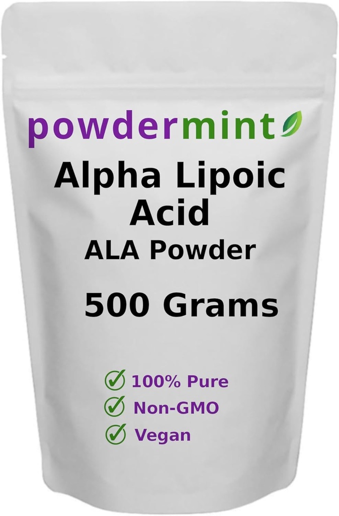 Alfa Lipoic Asit Toz (RS-ALA, Pure ALA) (Multiple Boyutlar) Antioksi (ALA Toz) Scoop Dahil