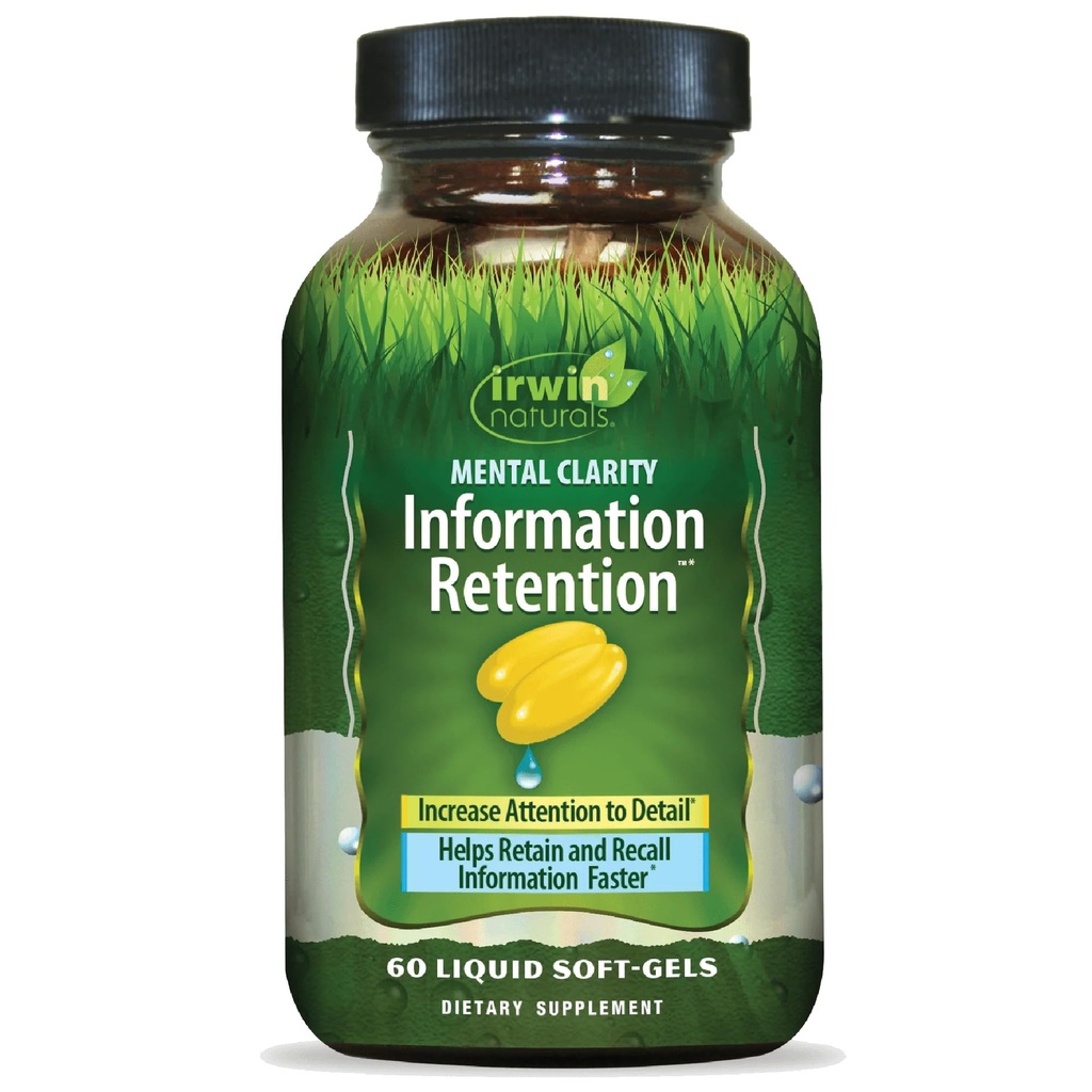 Irwin Naturals mental Clarity Information Retention - 60 Liquid Soft-Gels - Detay & Retain ve Recall Information Faster - 30 Toplam Hizmetler