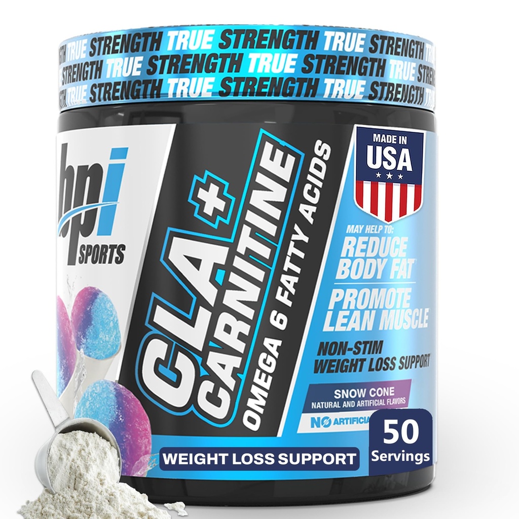 BPI Sports CLA+Καρνιτίνη – CLA L Καρνιτίνη & Λινελαϊκό οξύ – L Carnitine συμπλήρωμα για την απώλεια βάρους, Μεταβολισμός & Lean Μύες – Καφεΐνη Χωρίς – Χιονάκι – 50 Υπηρεσίες – 12,34 oz