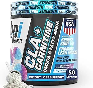 BPI Sports CLA+Καρνιτίνη – CLA L Καρνιτίνη & Λινελαϊκό οξύ – L Carnitine συμπλήρωμα για την απώλεια βάρους, Μεταβολισμός & Lean Μύες – Καφεΐνη Χωρίς – Χιονάκι – 50 Υπηρεσίες – 12,34 oz