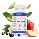 Zen Nutrients SkinVite φυσικό συμπλήρωμα δέρματος για γυναίκες, άνδρες & εφήβους - ορμονικές διακοπές & σαφές συμπλήρωμα υποστήριξης του δέρματος - Αποτοξινωτική βιταμίνη για την ακμή και την πέψη υποστήριξη