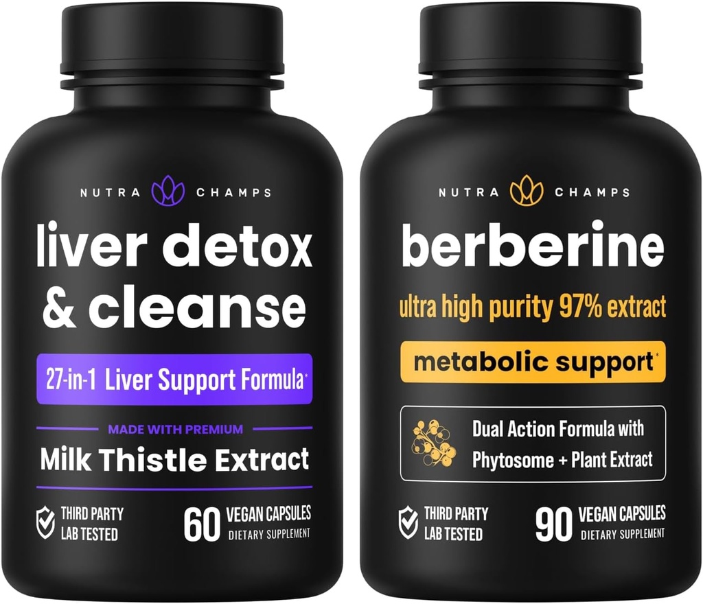 NutraChamps Liver Cleanse & Detox Κάψουλες & Κάψουλες Βερβερίνης