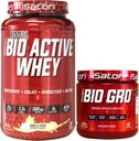 iSatori Bio-GRO Vanilla Ice Cream (60 Servings) & Bio-Active Whey Protein Powder Unflavored (30 Servings)