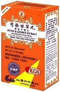 Peony and Licorice Extract (Shao Yao Gan Cao Wan) 200 Pills X 12