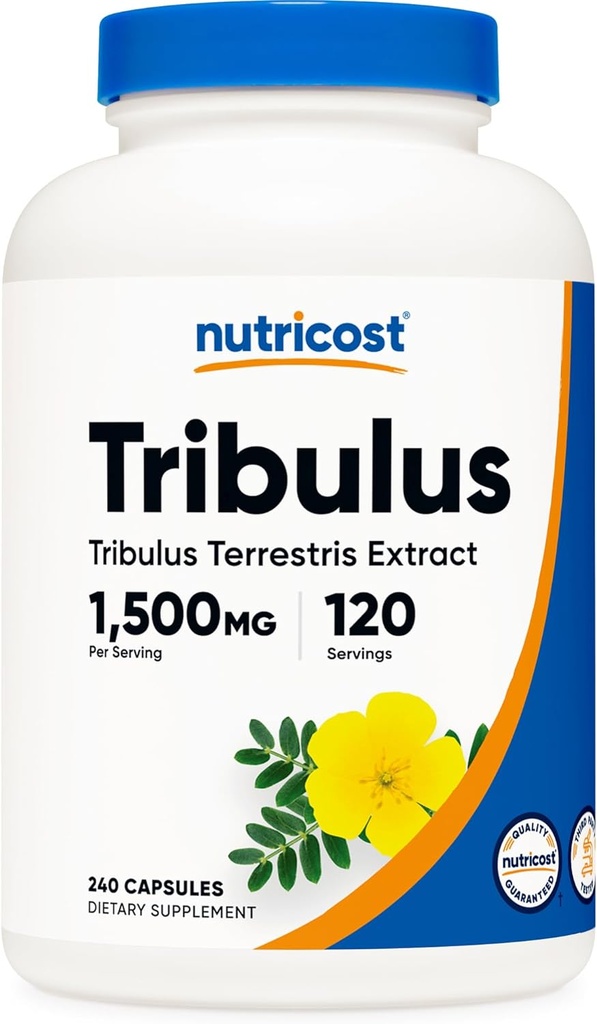 Nutricost Tribulus Terrestris Extract 1500mg, 240 Κάψουλες - 45% Σαπωνίνες, 120 Μερίδες, Μη ΓΤΟ, Χωρίς Γλουτένη