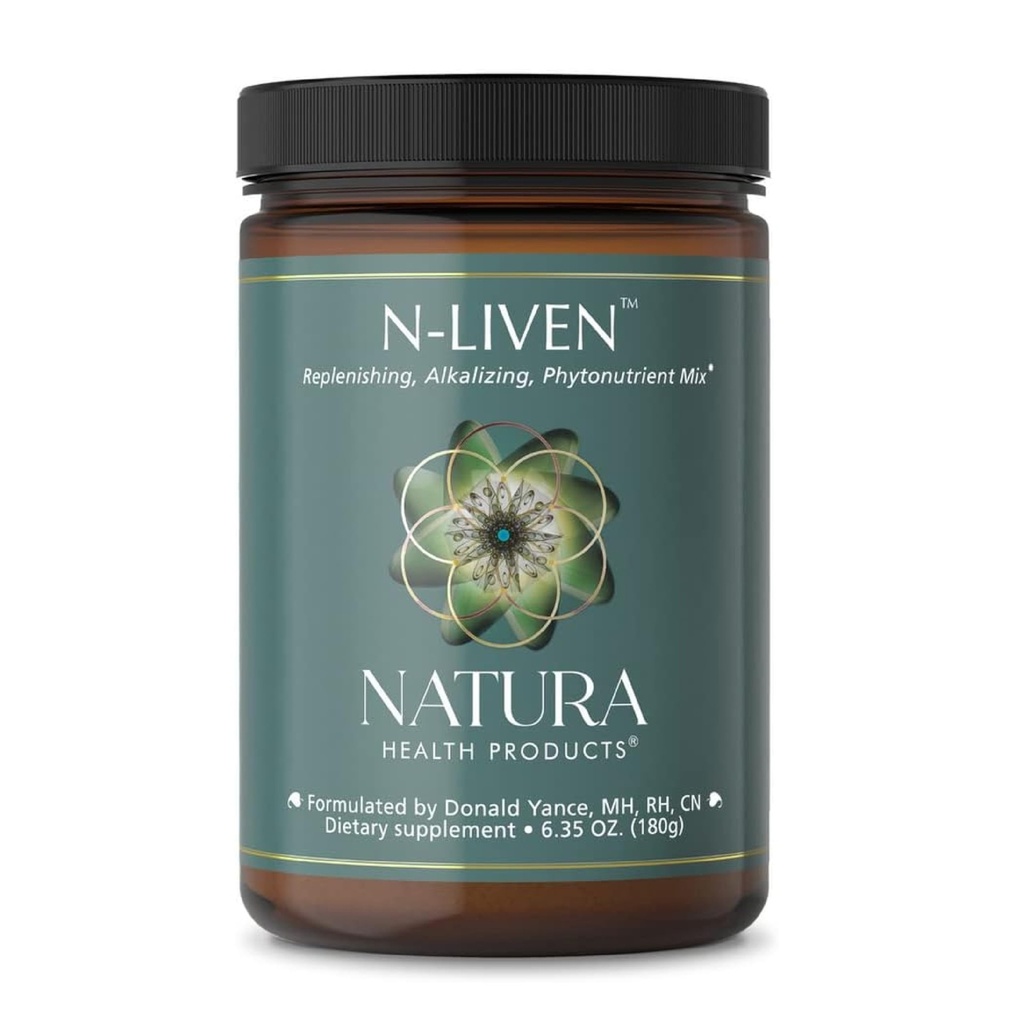 Natura Health Products N-Liven Supplement - Organik Superfood Greens Toz İçgörü - Spirulina & Chlorophyll - Premier pla, Kale, Spinach, Goji Berry, Raspberry (180 Grams)