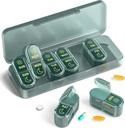 Pill Organizer 2 Times a Day, Am & Pm Pill Organizer 7 Gün, Meicine Pill Organinzer, Pill Box 7 Gün, Haftalık Pill Organizer for Travel, Vitamins, Fish Oils, Supplements