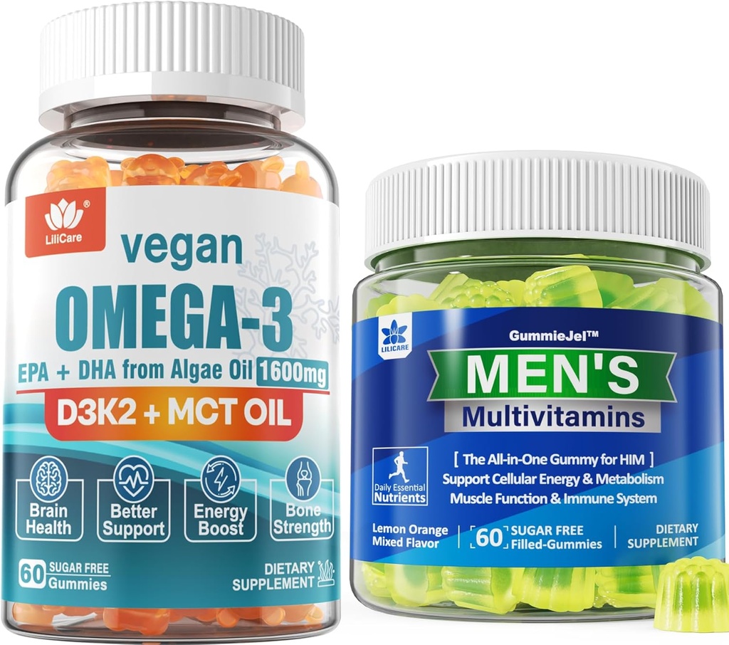 Erkekler Multivitamins Gummies Vegan Omega3 Gummies 1280 mg