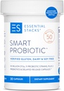 Essential Stacks Smart Probiotic - 50 Billion CFUs, 11 Probiotic Strains, 2 Prebiotics, Καθυστερημένες κάψουλες απελευθέρωσης - A Daily Probiotic Prebiotic For Women & Men (30 Κάψουλες)