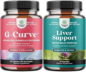 G-Curve Butt & Meme Geliştirme Pills with Saw Palmetto Extract Horny Goat Weed and Liver Cleanse Detox & Tamir - Milk Thistle with Dandelion Root Choline Beetroot & Artichoke