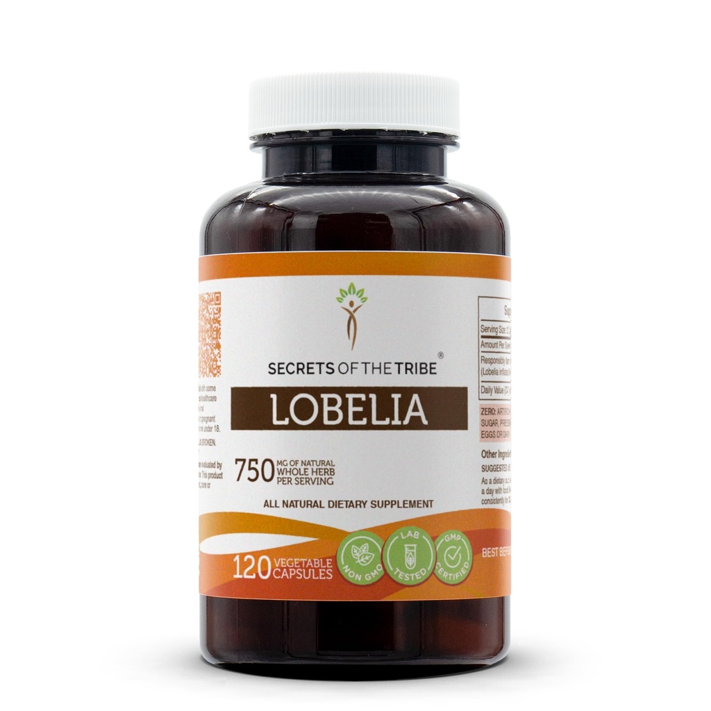 Tribe Lobelia 120 Capsules'in Sırları, 750 mg, Sorumluluksız Lobelia (Lobelia Inflata) Herb (120 Capsules)
