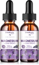 GREENPEOPLE Magnezyum Glycinate Liquid Drops - D3/K2/B6 ile Uyku için 1000 mg 5in-1 Yüksek Abhidratörü | Hızlı Teklif, Bone, Muscle & Sleep | Sugar-Free Grape Flavor, 2fl Oz 2 Pack