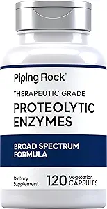Piping Rock Proteolytic Enzymes Supplement | 120 Capsules | Broad Spectrum Kompleksi | Vegetarian, Non-GMO, Gluten Free