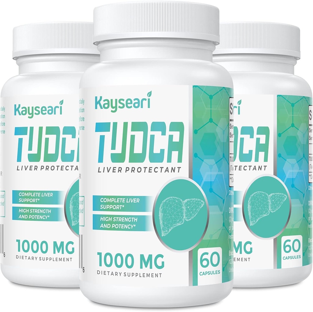 Συμπλήρωμα αλάτων TUDCA Bile 1000mg - 180 κάψουλες Veggie, Liver συμπλήρωμα υποστήριξης για Detox Cleanse,Gelatin δωρεάν