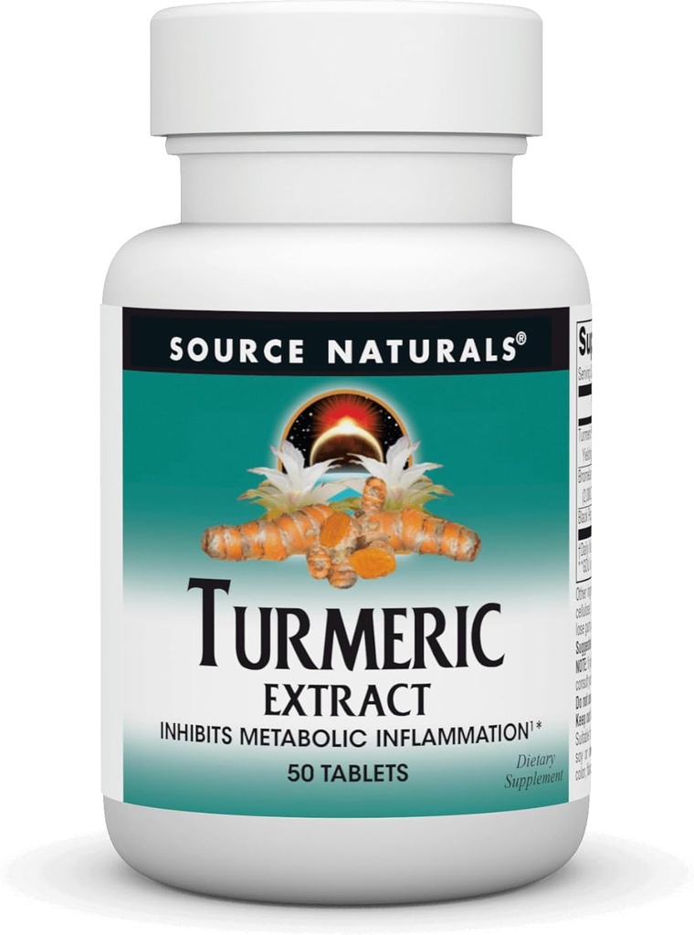 Source Naturals Turmeric Extract - Sağlıklı Inflammatory Response - 50 Tablet