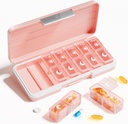 Betife AM PM Pill Organizer 2 Times A Day, 7 Day Pill Box Weekly Pill Organizer Travel with Ayrı Konteyner, Portatif Günlük Tıp Planlayıcı Vitaminler için Davası, Balık Yağları, Tamamlar