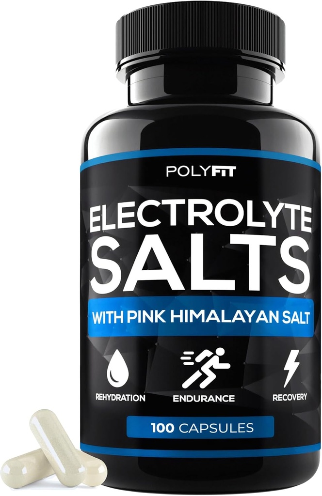 Polyfit Electrolyte Salts - 100 Salt Pills - Elektrolytes Hızlı Hydration, Recovery ve Endurance için Salt Tabletleri Değiştirin - Tamamlayın